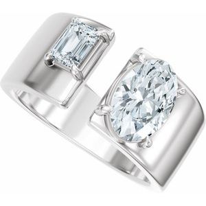 1 1/4 Ctw Lab-Grown Diamond Two-Stone Engagement Ring
