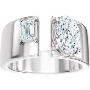 1 1/4 Ctw Lab-Grown Diamond Two-Stone Engagement Ring