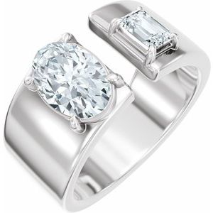 1 1/4 Ctw Lab-Grown Diamond Two-Stone Engagement Ring