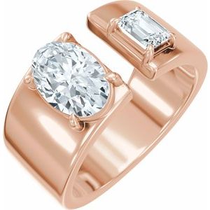1 1/4 Ctw Lab-Grown Diamond Two-Stone Engagement Ring