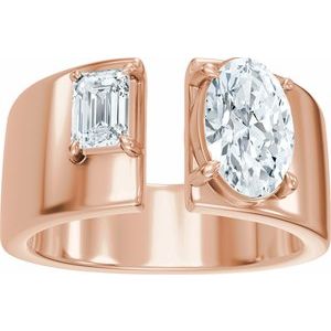 1 1/4 Ctw Lab-Grown Diamond Two-Stone Engagement Ring