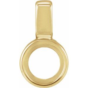 14K Yellow Gold 8 mm Round Cabochon Pendant Mounting