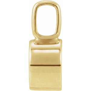 14K Yellow Gold 8 mm Round Cabochon Pendant Mounting – image 2
