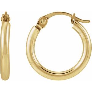 14K Yellow Gold-Filled Hinged 14.8 mm Hoop Earrings
