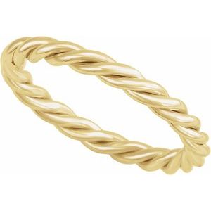14K Yellow Gold-Filled Twisted Rope Ring – image 3