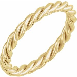 14K Yellow Gold-Filled Twisted Rope Ring