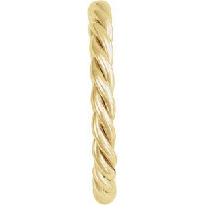 14K Yellow Gold-Filled Twisted Rope Ring – image 2