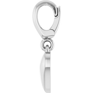 14K White Gold Puffed Heart Charm/Pendant – image 3