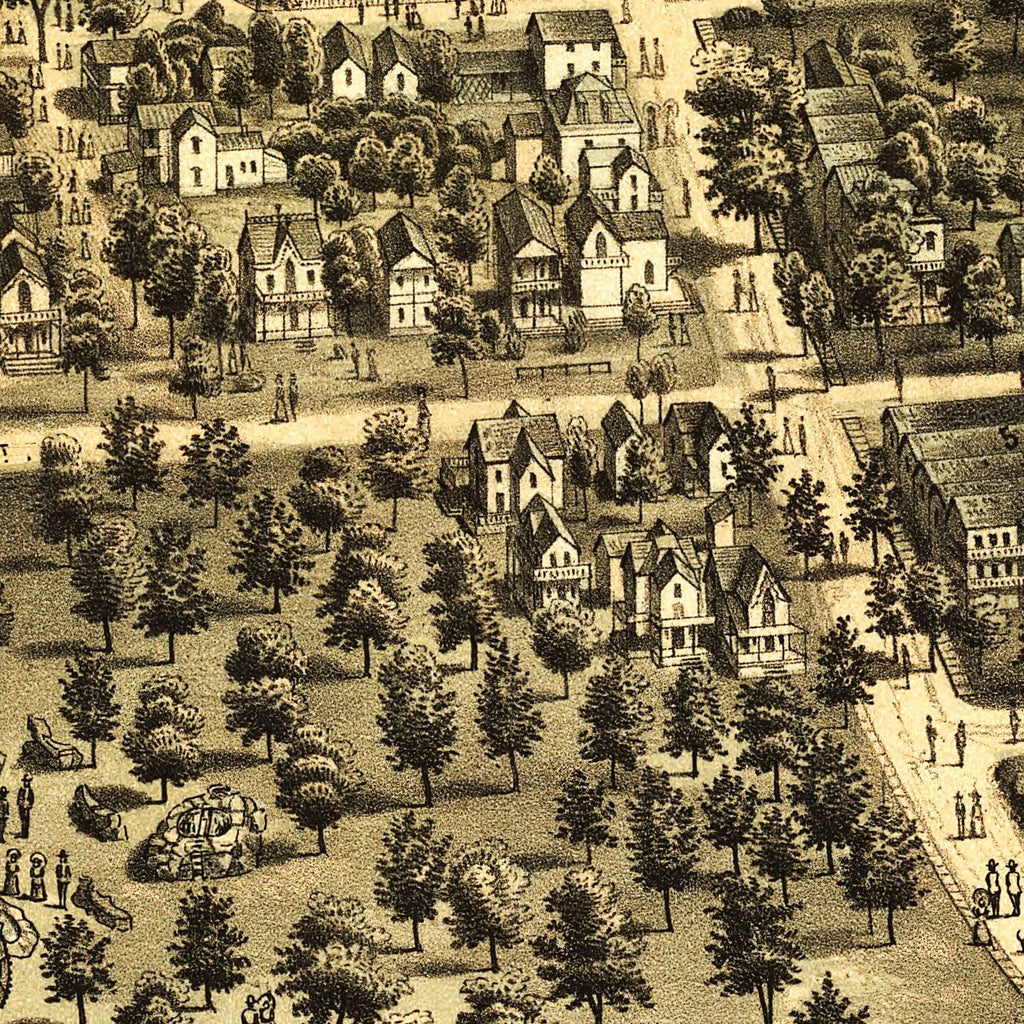 Vintage Map of Sandusky, Ohio 1884