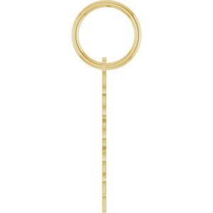 14K Yellow Gold Engravable Vintage-Inspired Disc Pendant – image 3