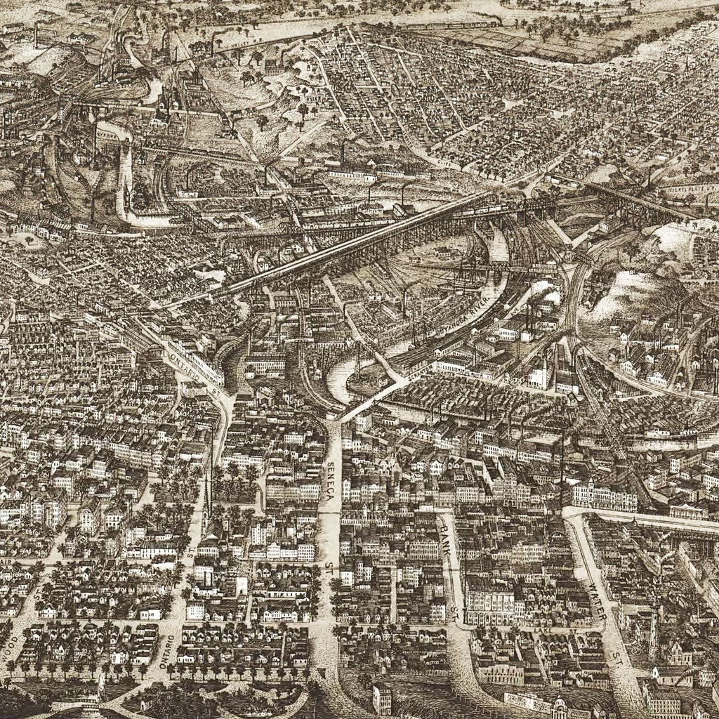 Vintage Map of Lima, Ohio 1892