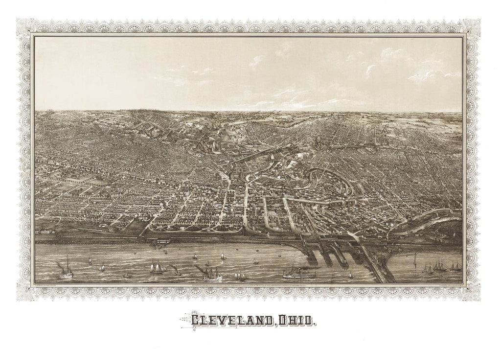 Vintage Map of Lima, Ohio 1892