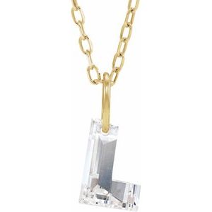 Lab-Grown Diamond Initial Necklace
