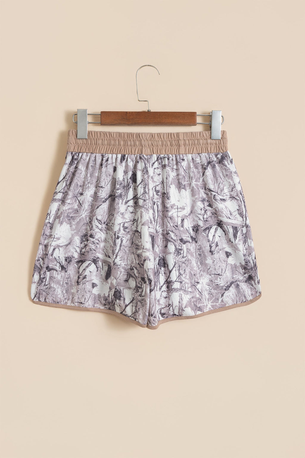 Camo Drawstring High Waist Active Shorts