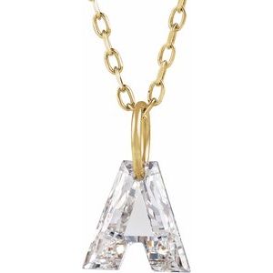 Lab-Grown Diamond Initial Necklace