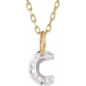 Lab-Grown Diamond Initial Necklace