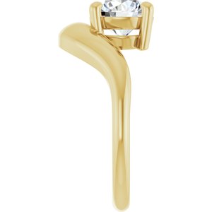 10K Yellow Gold 6.5 mm Round Solitaire Ring Mounting – image 7