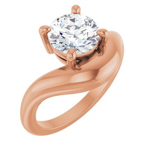 14K Rose Gold 1 CT Lab-Grown Diamond Solitaire Ring