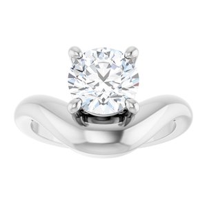 Sterling Silver 6.5 mm Round Solitaire Ring Mounting – image 5