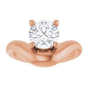 14K Rose Gold 1 CT Lab-Grown Diamond Solitaire Ring – image 3