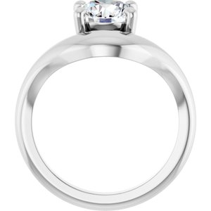 Platinum 1 CT Lab-Grown Diamond Solitaire Ring – image 2