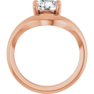 14K Rose Gold 1 CT Lab-Grown Diamond Solitaire Ring – image 2