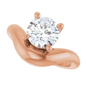 14K Rose Gold 1 CT Lab-Grown Diamond Solitaire Ring – image 5