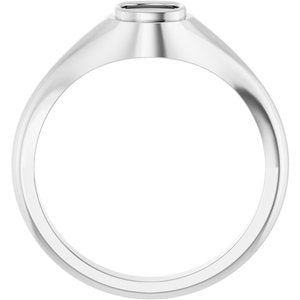 Platinum 5x5 mm Cushion Bezel-Set Ring Mounting – image 4