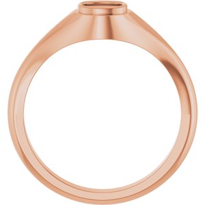 14K Rose Gold 5x5 mm Cushion Bezel-Set Ring Mounting – image 4