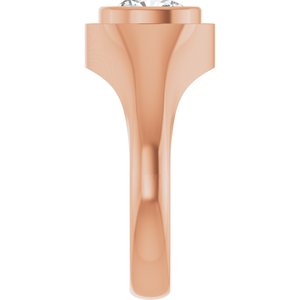 14K Rose Gold 8x8 mm Cushion Bezel-Set Ring Mounting – image 7