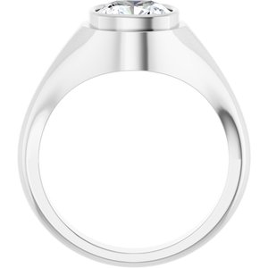 Continuum Sterling Silver 8x8 mm Cushion Bezel-Set Ring Mounting – image 3