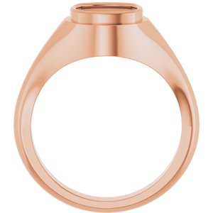 14K Rose Gold 8x8 mm Cushion Bezel-Set Ring Mounting – image 4