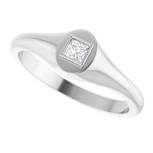 Continuum Sterling Silver 2.75x2.75 mm Square Bezel-Set Ring Mounting – image 8