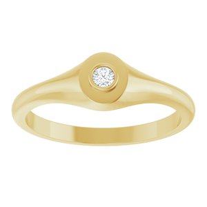 18K Yellow Gold 2.5 mm Round Bezel-Set Ring Mounting – image 5