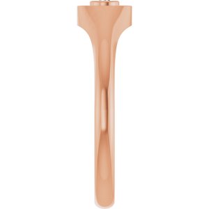 14K Rose Gold 2.5 mm Round Bezel-Set Ring Mounting – image 7