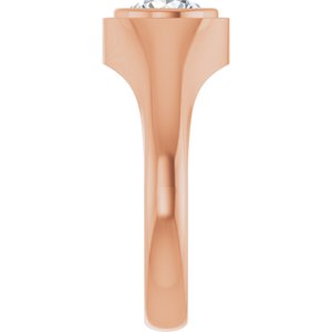 10K Rose Gold 7 mm Round Bezel-Set Ring Mounting – image 7