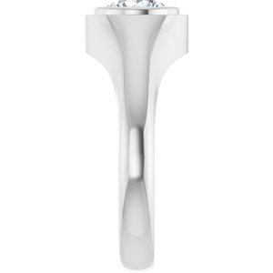 Continuum Sterling Silver 7 mm Round Bezel-Set Ring Mounting – image 7