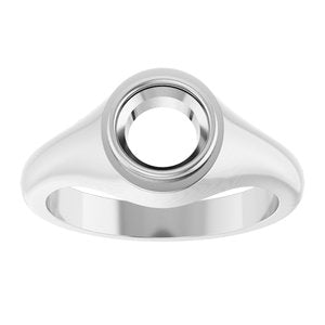 Continuum Sterling Silver 7 mm Round Bezel-Set Ring Mounting – image 6