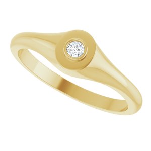 14K Yellow Gold 2.5 mm Round Bezel-Set Ring Mounting – image 8