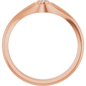 14K Rose Gold 2.5 mm Round Bezel-Set Ring Mounting – image 3