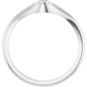 Platinum 2.5 mm Round Bezel-Set Ring Mounting – image 3