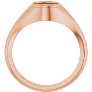 14K Rose Gold 7 mm Round Bezel-Set Ring Mounting – image 4