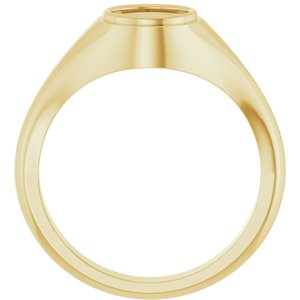 10K Yellow Gold 7 mm Round Bezel-Set Ring Mounting – image 4