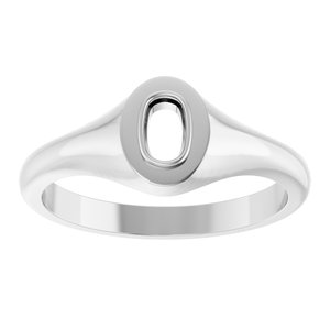 Sterling Silver 5x3 mm Elongated Cushion Bezel-Set Ring Mounting – image 6