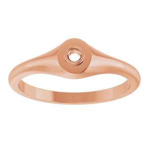 10K Rose Gold 2.25 mm Round Bezel-Set Ring Mounting – image 6