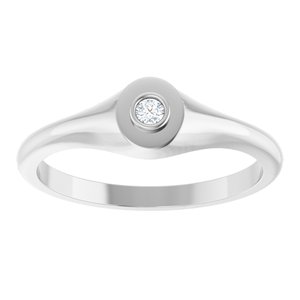 Continuum Sterling Silver 2.25 mm Round Bezel-Set Ring Mounting – image 5