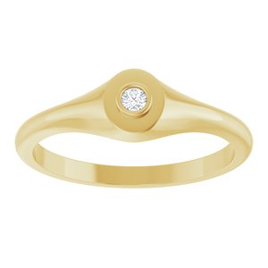 10K Yellow Gold 2.25 mm Round Bezel-Set Ring Mounting – image 5