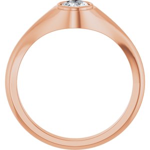 10K Rose Gold 7x5 mm Oval Bezel-Set Ring Mounting – image 3