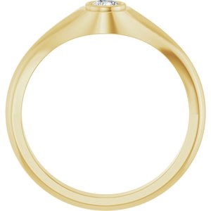 14K Yellow Gold 3.75 mm Round Bezel-Set Ring Mounting – image 3