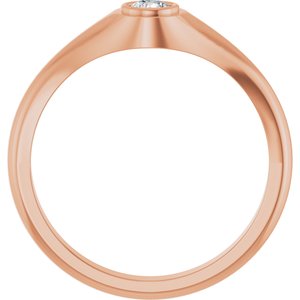 14K Rose Gold 3.75 mm Round Bezel-Set Ring Mounting – image 3